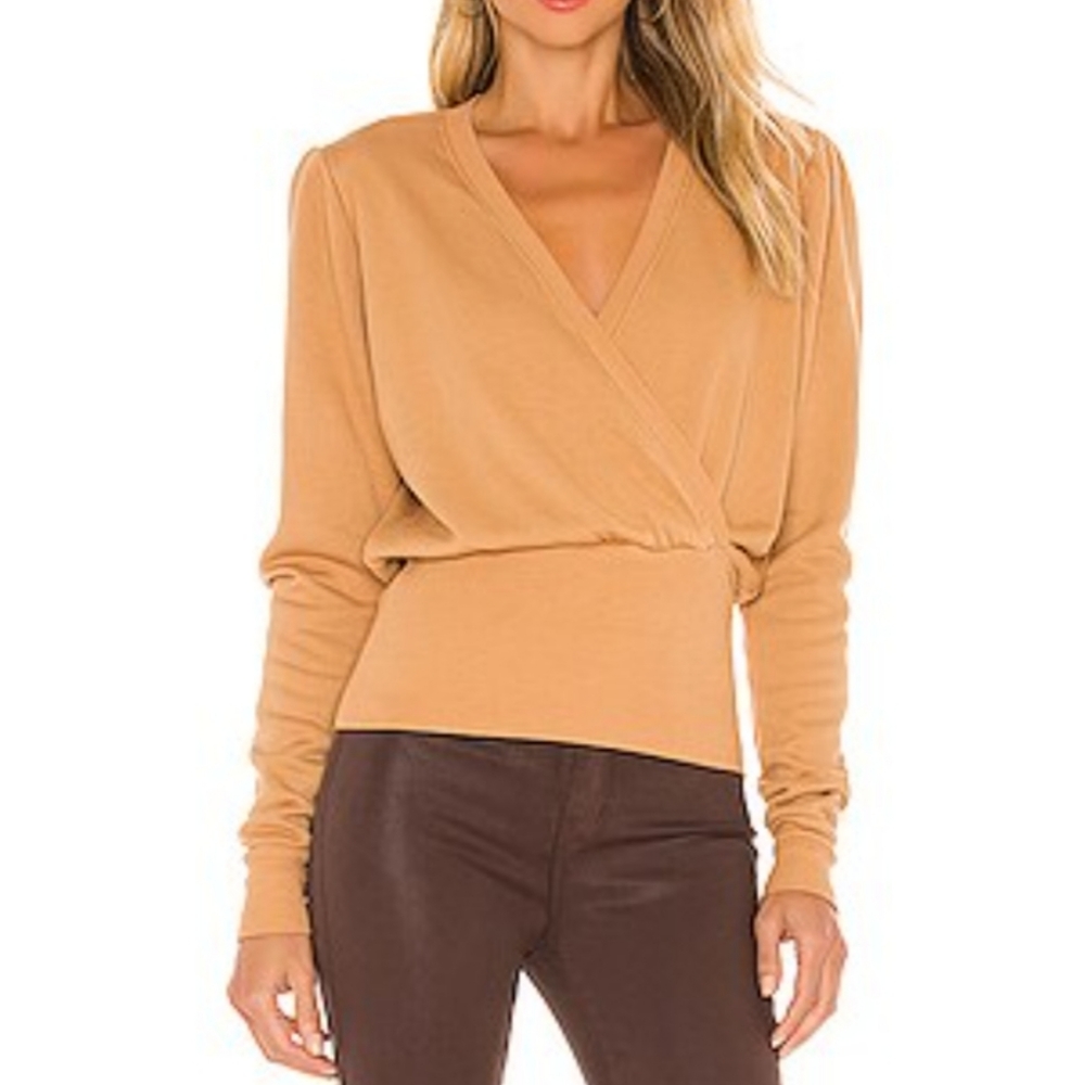 Revolve LA Made wrap long sleeve top